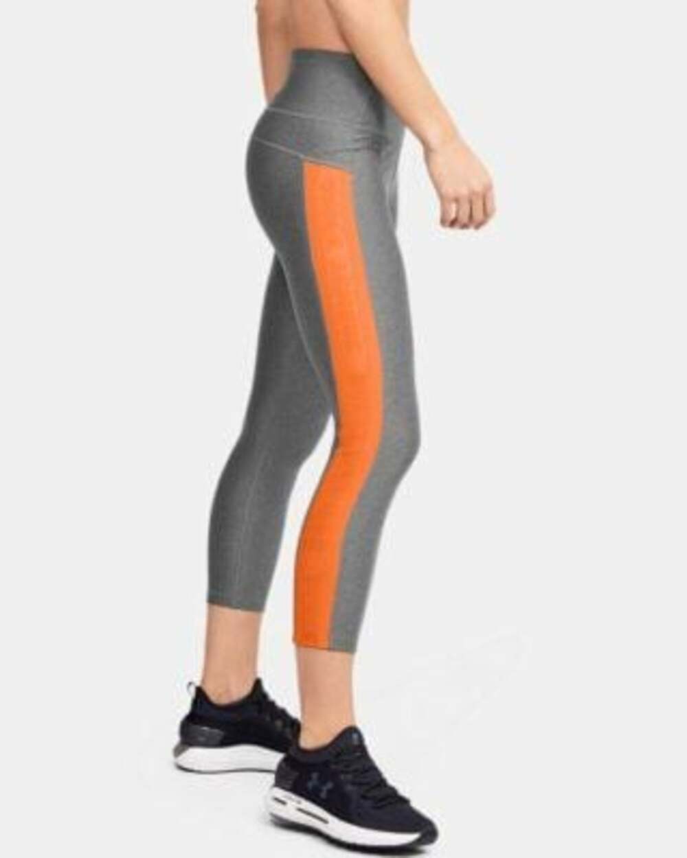 Under Armour HeatGear Women's Compression Ankle Crop Leggings Gray/Orange XL